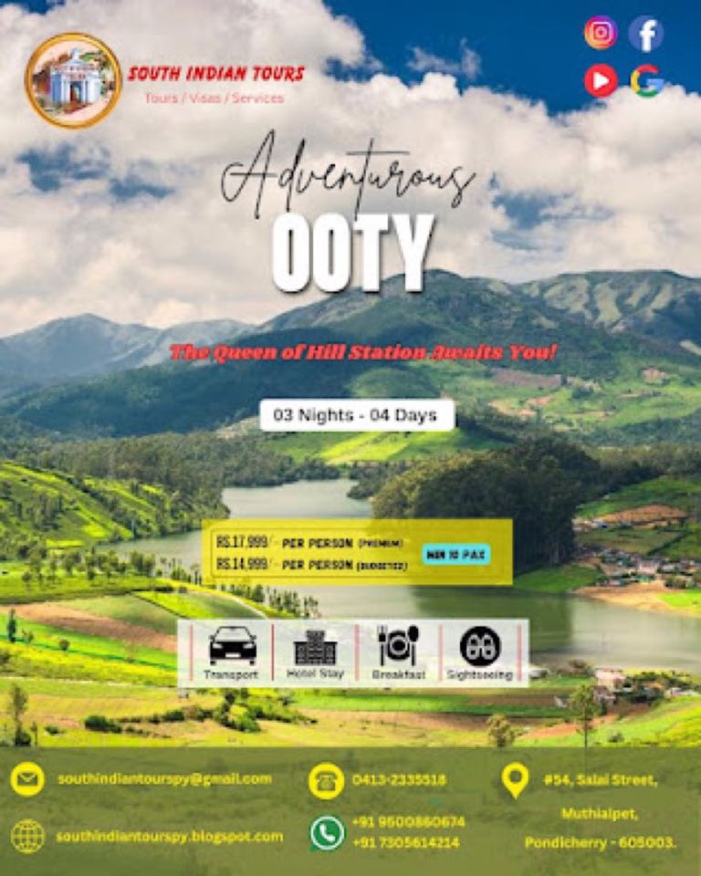 Ooty 03Nights 04Days