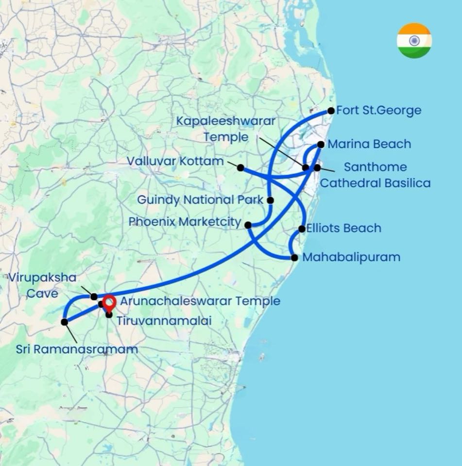 Tiruvannamalai to Chennai (03Nights 04Days)