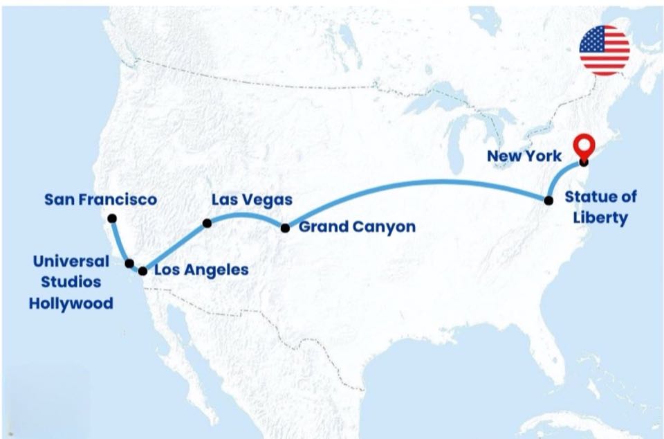 U.S.A 08Nights 09Days